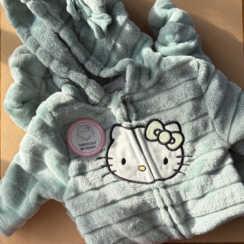 Hello Kitty Mint Green Kids One Piece Footie